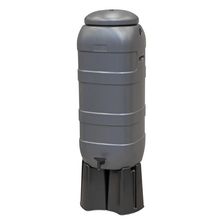 Begreen barril de lluvia compl 100 litros antracita base libre