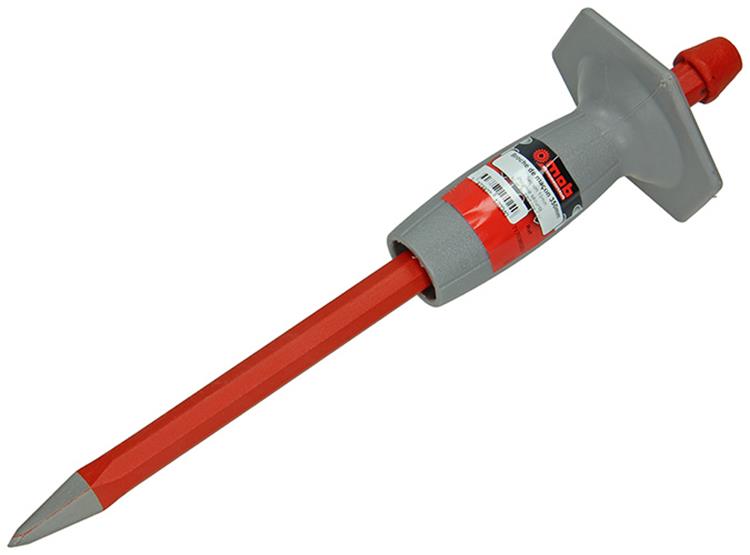 Mob 1008614 - cincel de punta para hormigón + mango protector 7170 350x16mm | 3 piezas