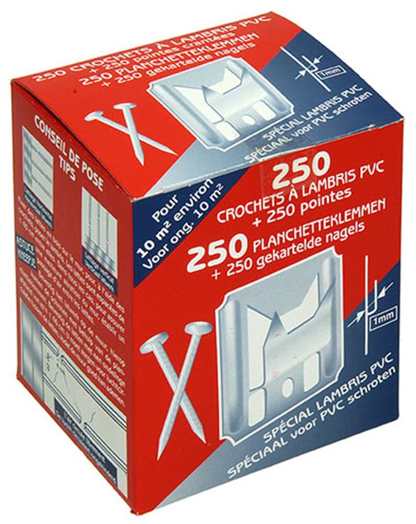 1014283 - 250 pinze per planchette con chiodi 1mm | 5 pezzi