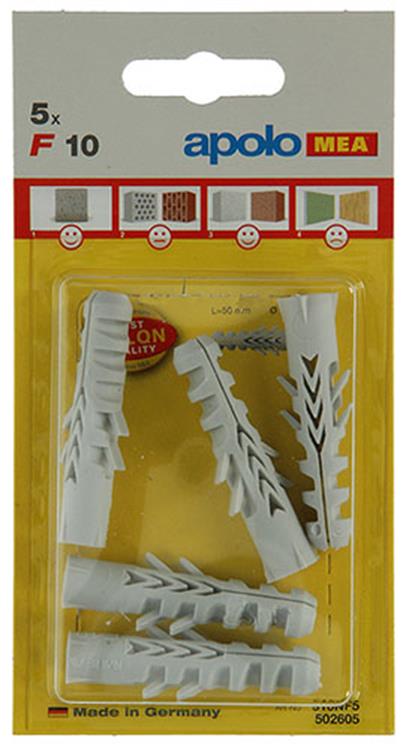 Celo 1015365 - 5 nylon pluggen f 502605 10 mm | 5 stuks