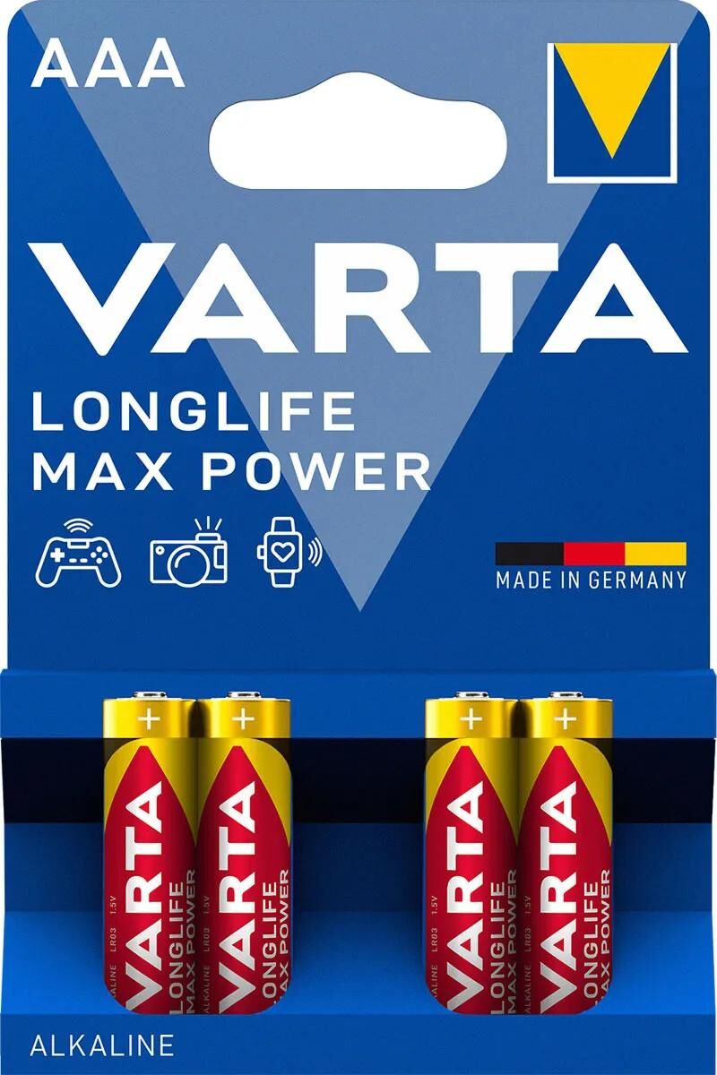 Varta Battery AAA 4X Alkaline Max Potencia