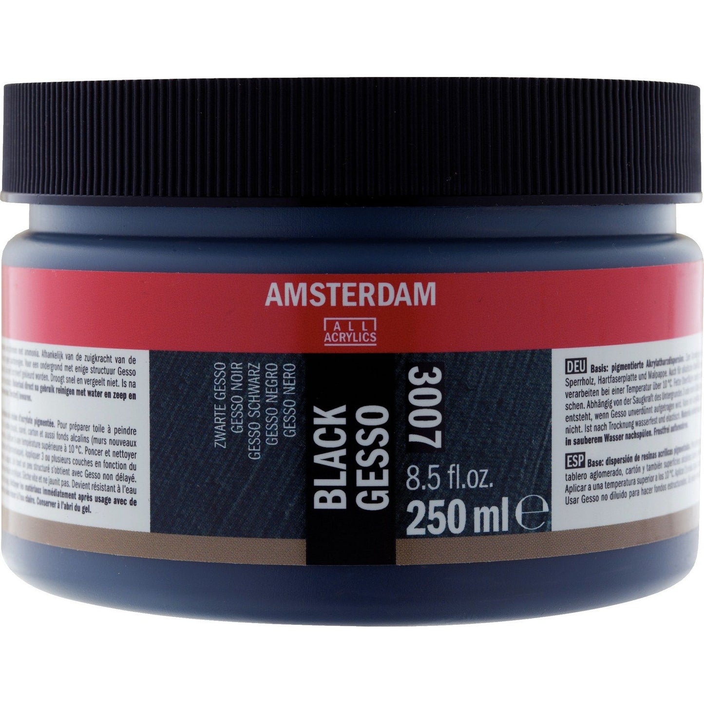 Amsterdam todos los acrílicos amsterdam • gesso negro 3007 bote 250ml