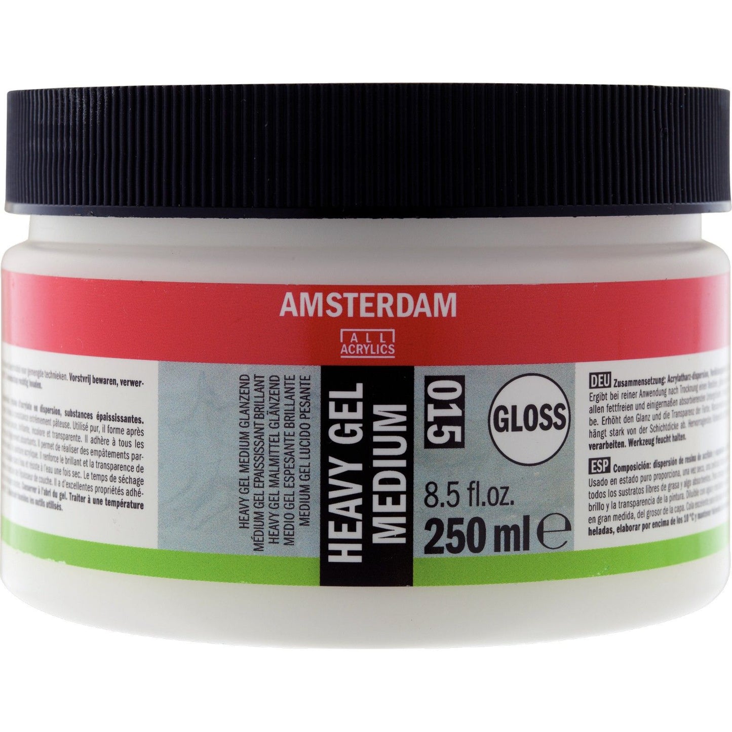 Amsterdam todos los acrílicos amsterdam • gel pesado brillo medio 015 tarro 250 ml