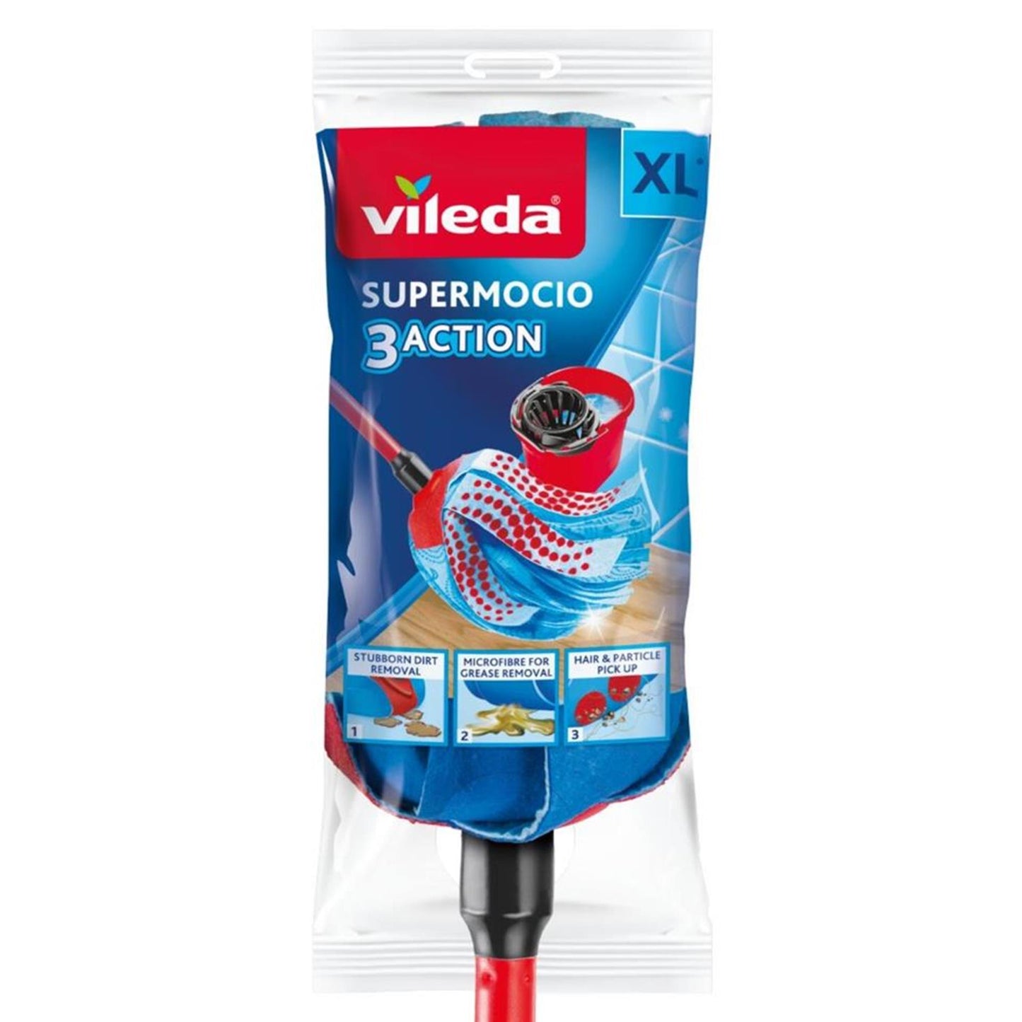 Vileda Supermocio 3 Action Telescope Steel