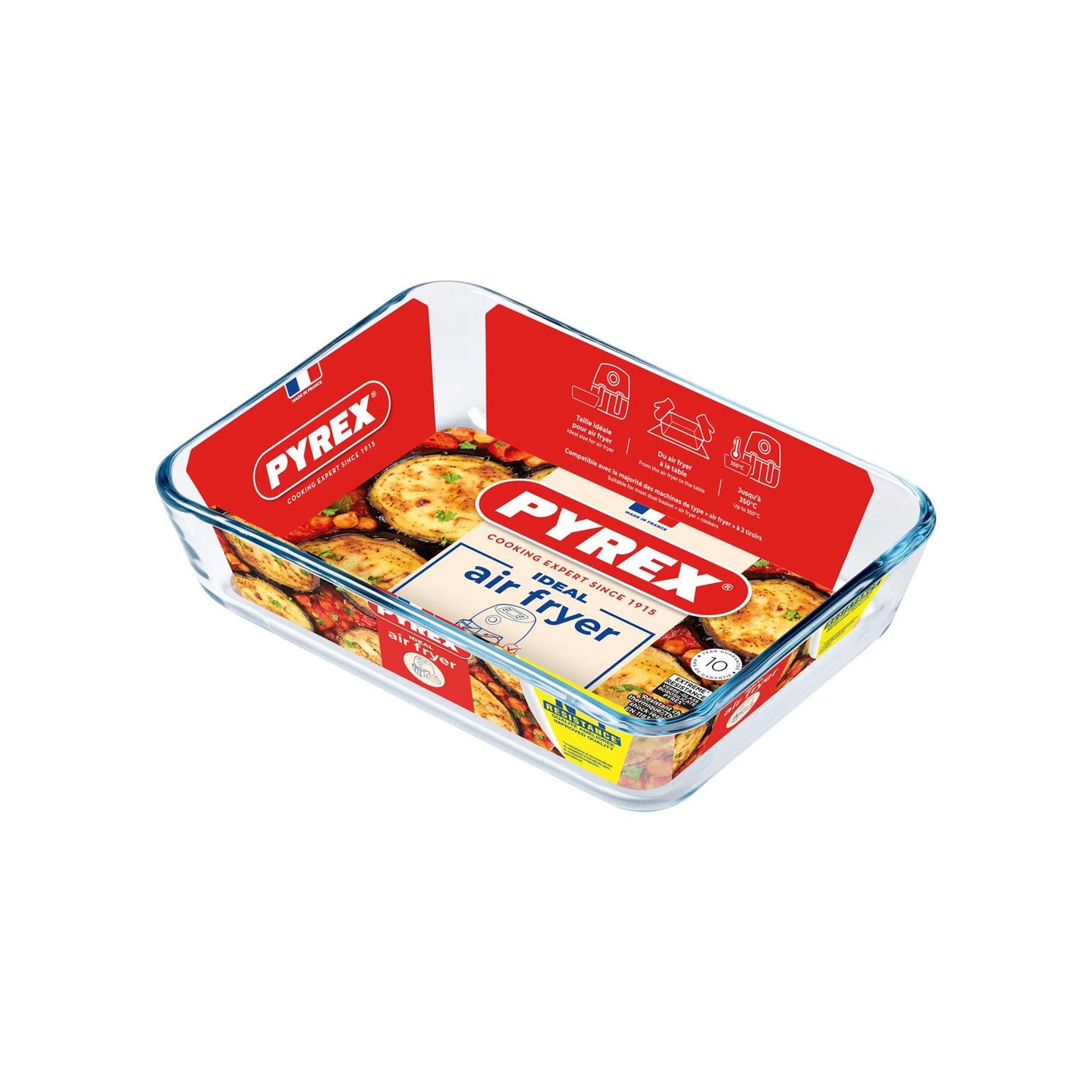 Pirofila Pyrex Airfryer rettangolare 19x14x5 cm | 2 pezzi