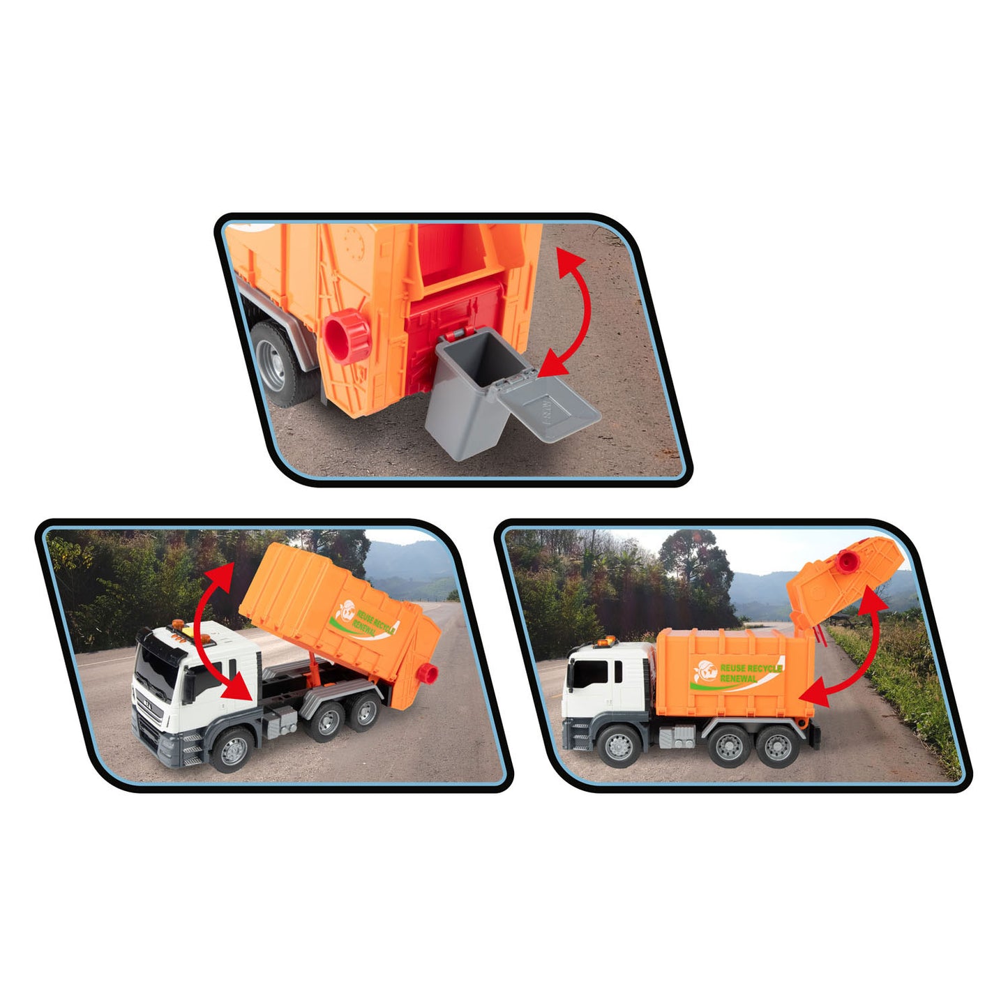 Toi-toys camion della spazzatura vehicool - 21 cm