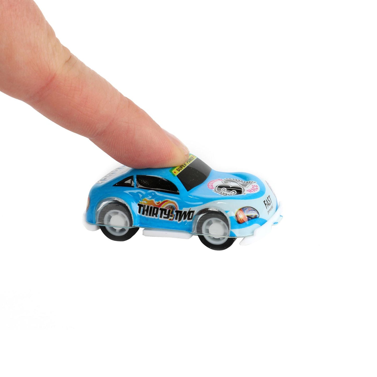 Toi-Toys Turbo Racers tira indietro le auto da corsa, 12 °.