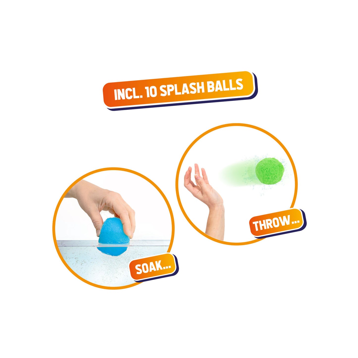 Juego de superbolas Splash (2 cubos, 10 bolas)