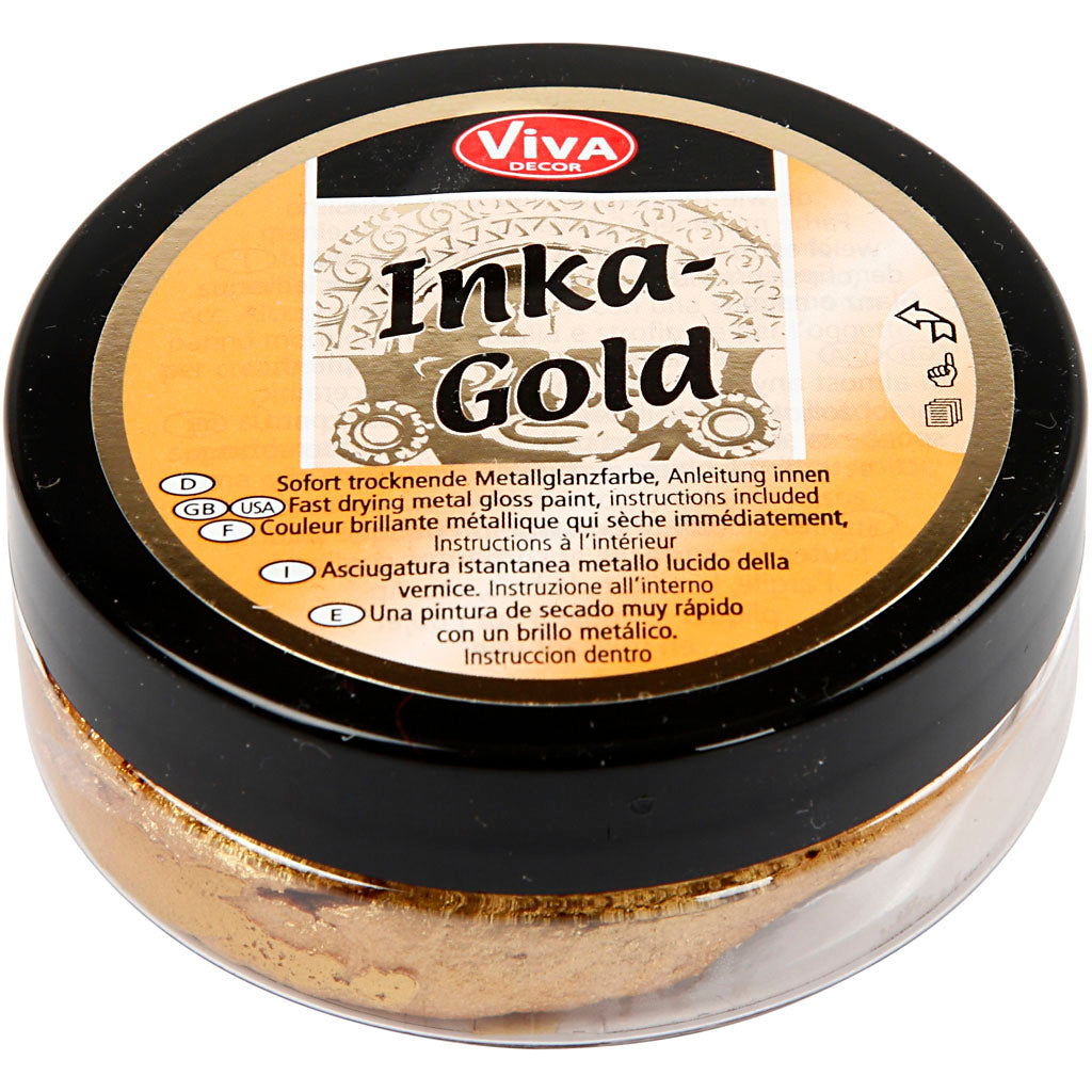 Creativ Company Inka-Gold Gloss Wax Gold, 50 ml