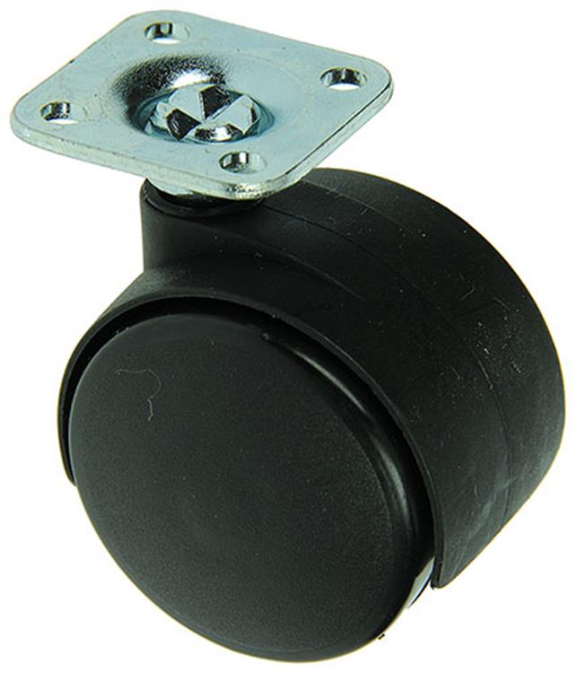 Mack by tente 1013569 - doppio rullo nero con piastra 40mm | 10 pezzi