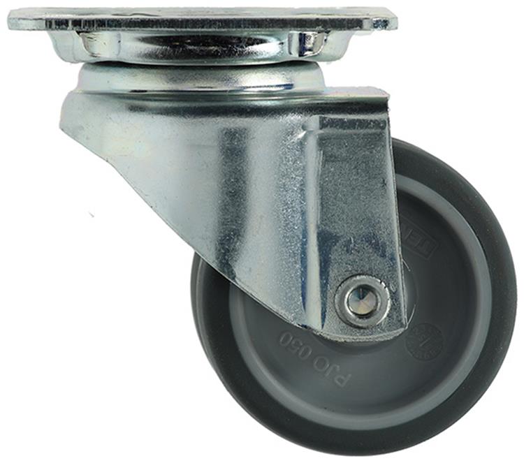 Mack by tente 1014734 - doble rueda giratoria 50mm sobre placa | 8 piezas