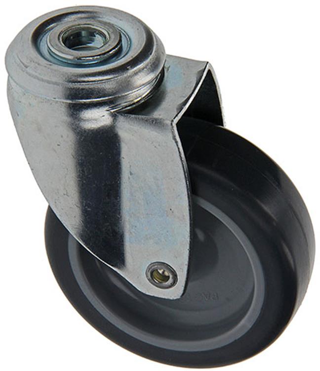 Mack by tente 1015238 - rullo in gomma 2 cuscinetti a sfera foro centrale 75mm | 12 pezzi
