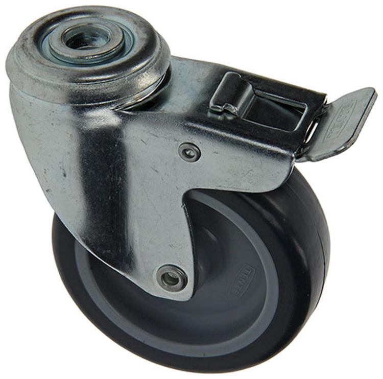 Mack by tente 1015239 - rubb. rol + rem 2 kogellag.centrgat 75mm | 12 stuks