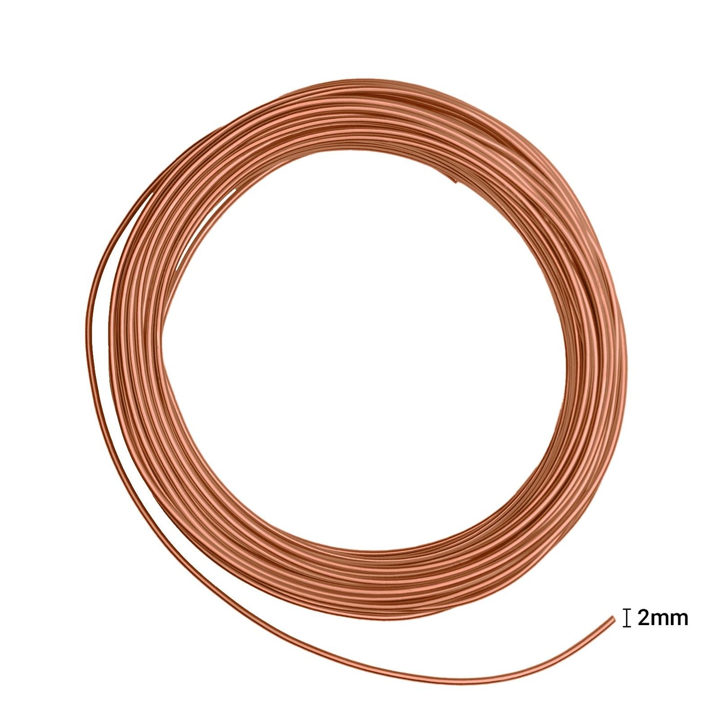 Vaessen creative • filo di alluminio 500 g 37 mx2,5 mm rame arancione