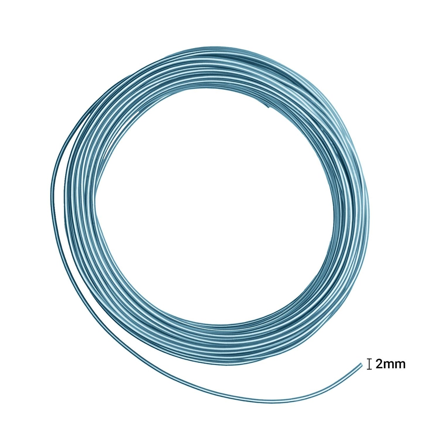 Vaessen creative • alambre de aluminio 500g 37mx2.5mm azul hielo