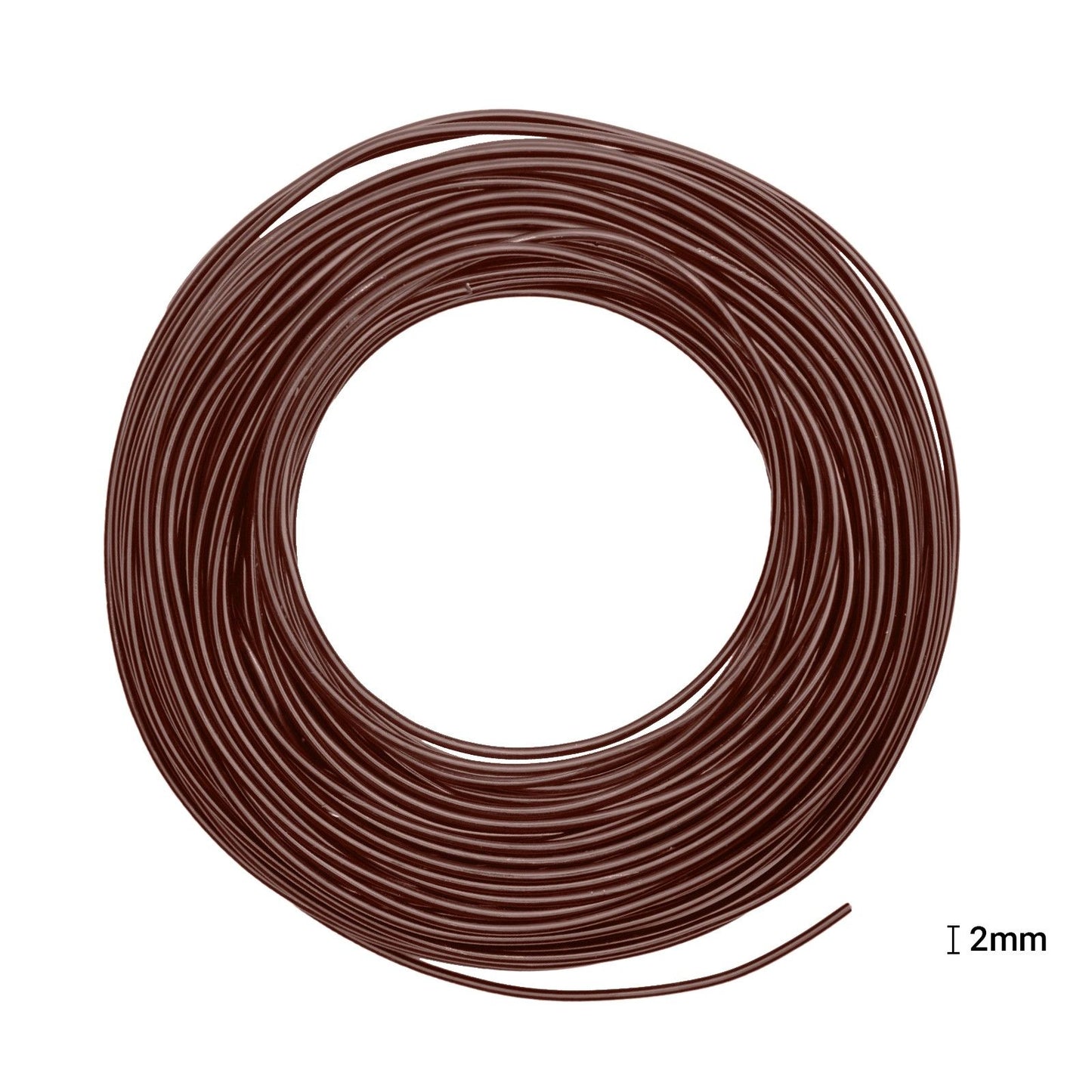 Vaessen creative • filo di alluminio 500 g 37 mx2,5 mm marrone cioccolato opaco
