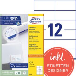 Etichette universali avery zweckform 3424 105x48mm
