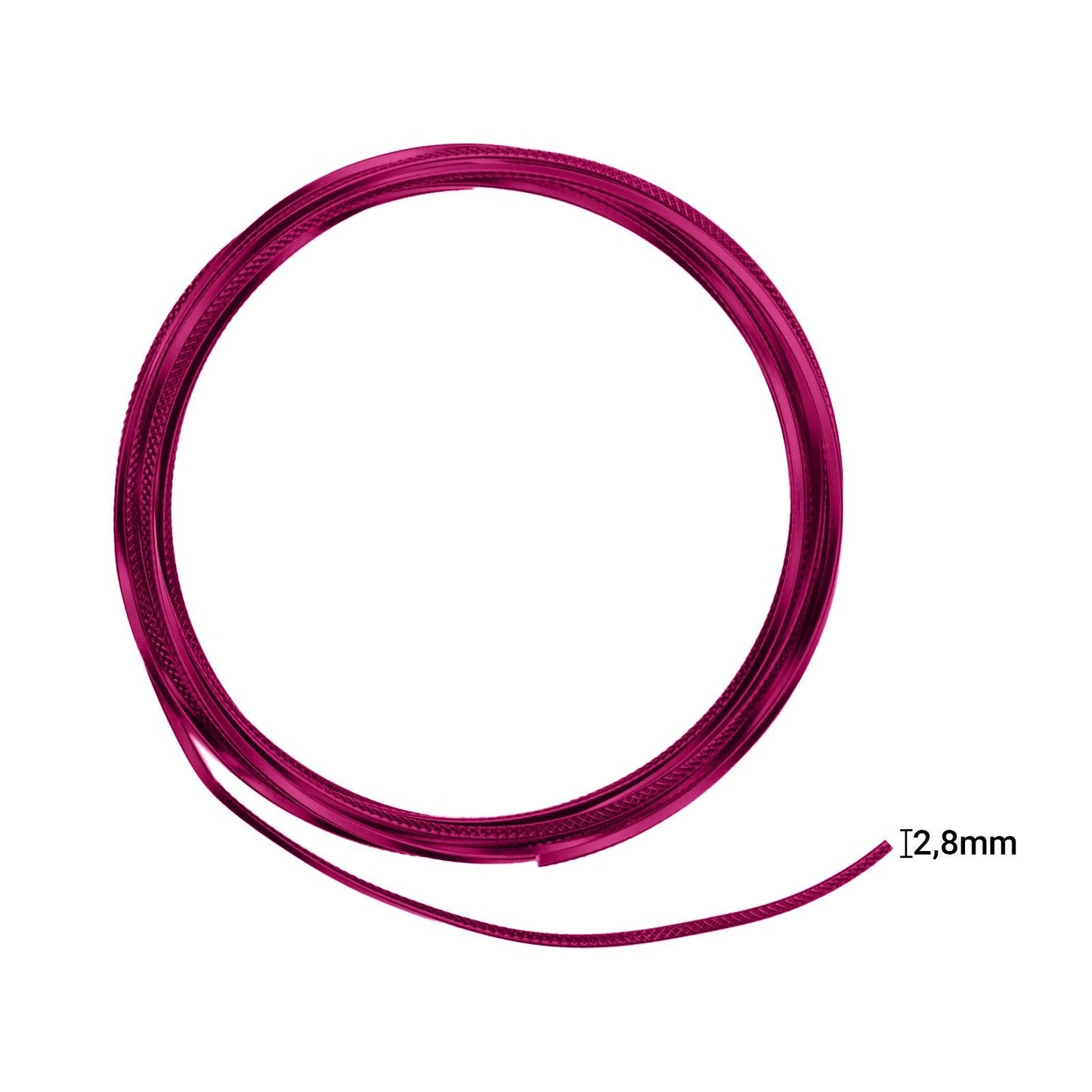 Vaessen creative • triangolo in filo di alluminio goffrato 2,8 mm x 5 m rosa forte