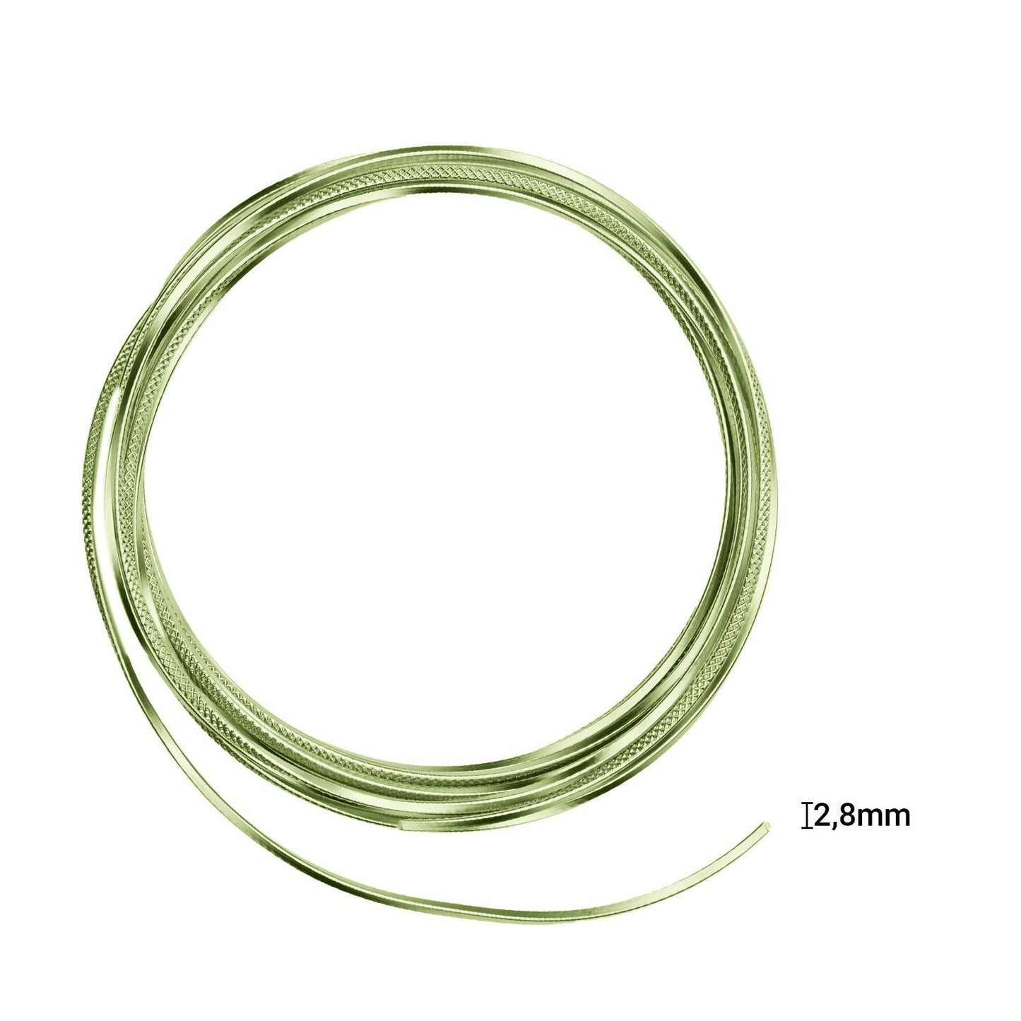 Vaessen creative • triangolo in filo di alluminio goffrato 2,8 mm x 5 m verde mela