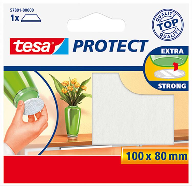 Tesa 1003205 - fieltro protector blanco 8x10 | 20 piezas