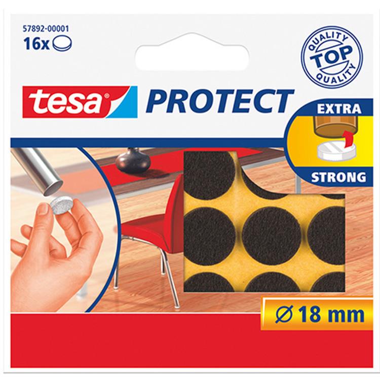 Tesa 1003208 - feltro 18mm marrone un 16pz | 20 pezzi