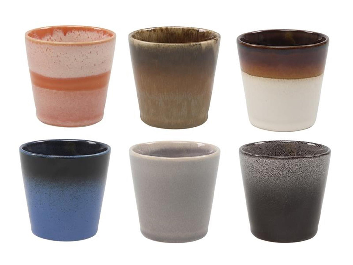 Tazza caffè Studio tavola terra 7,5 cm 200 ml per 6 pezzi