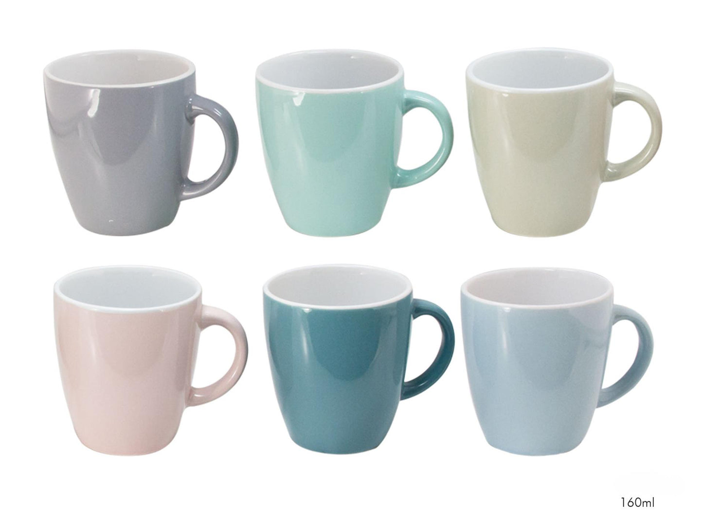 Svenska living senseo tazza 160ml 6 colori uni 6 pezzi