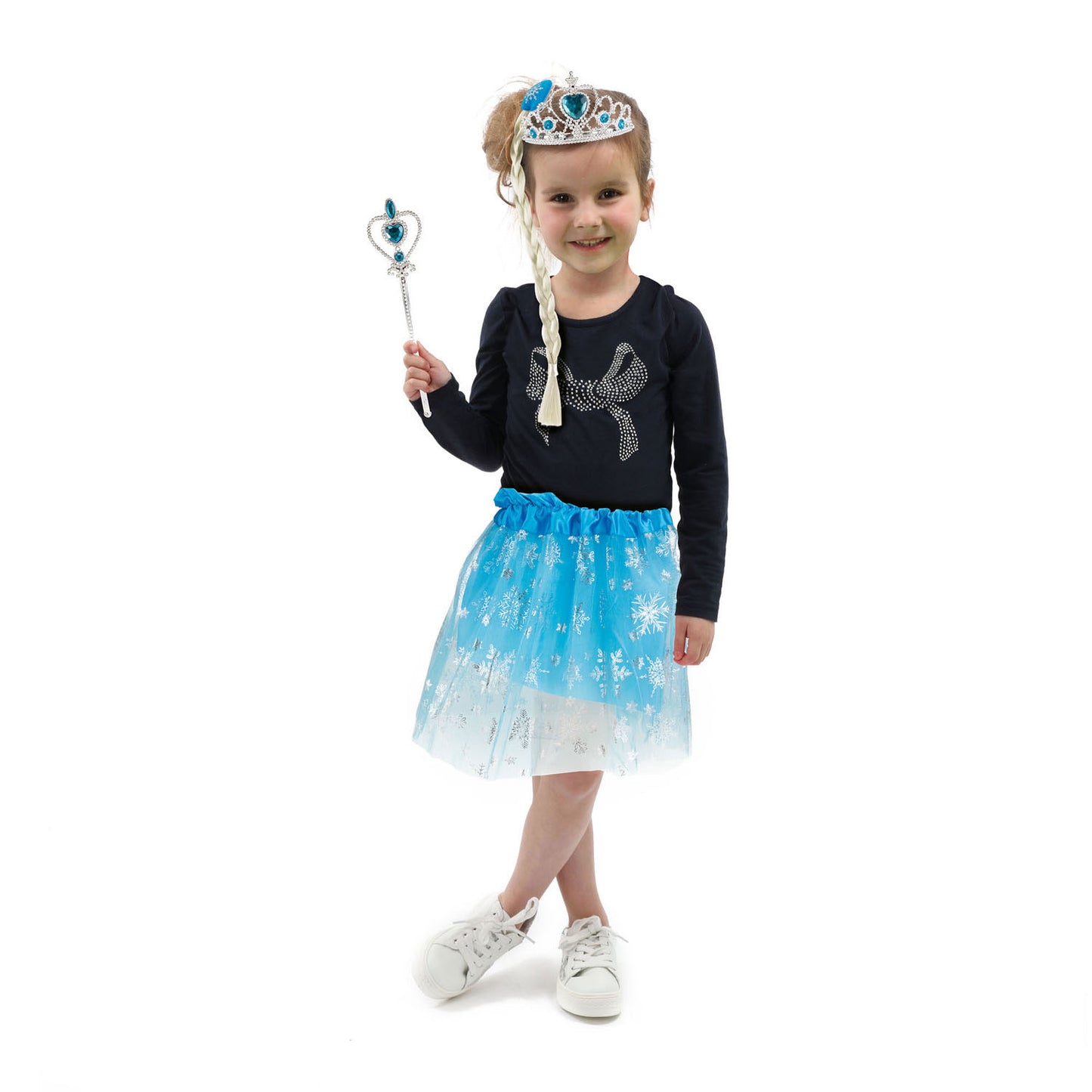 Toi-toys ghiaccio con tutu, tiara e principessa di staf