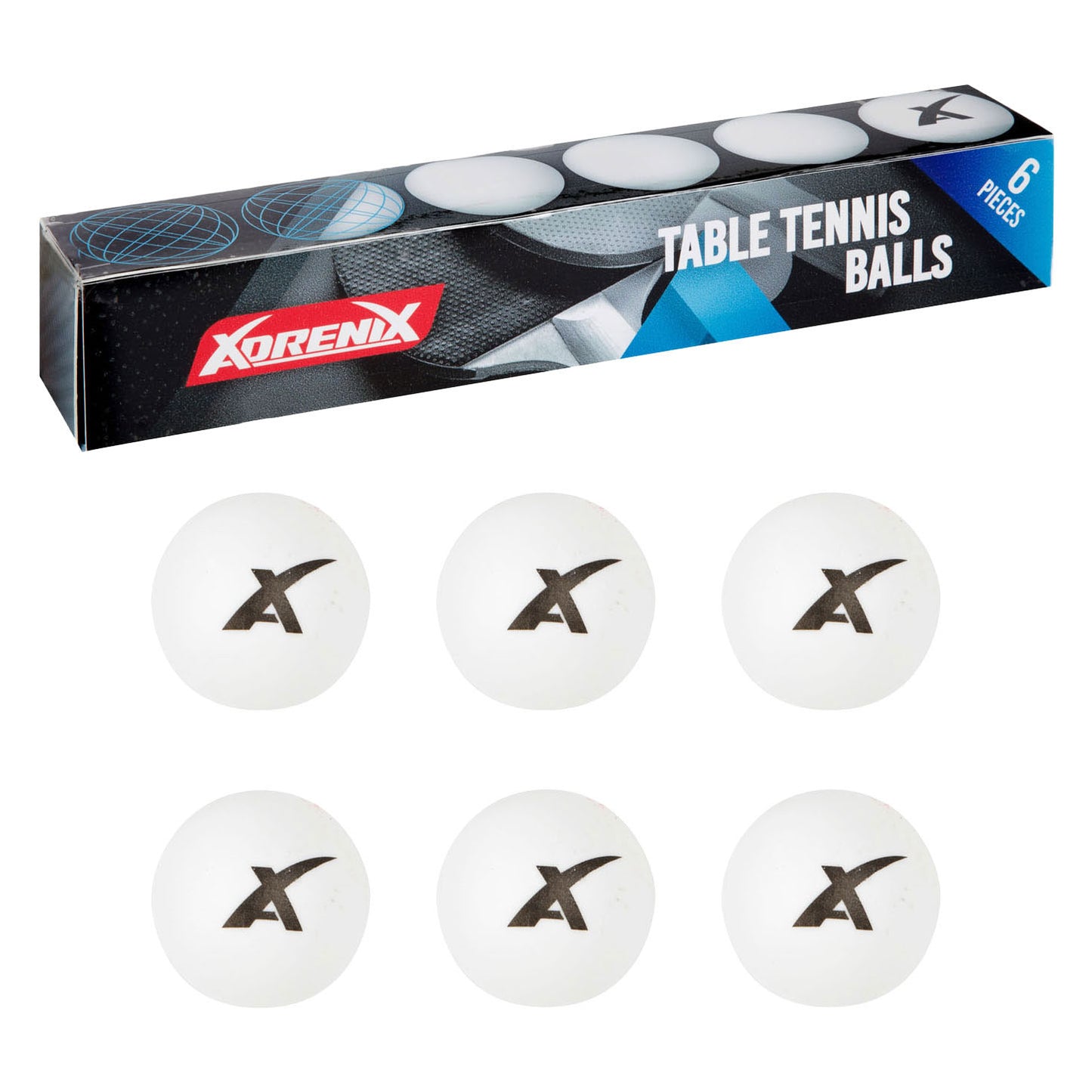 TOI-TOYS ADRENIX Table Tennis Balls, 6st.