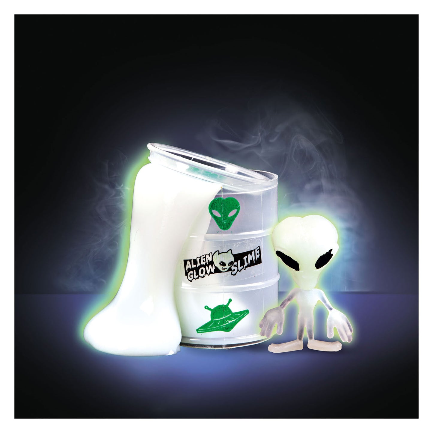 TOI TOYS GLOW N Fun Olievat con Glow in Dark Mucus Alien