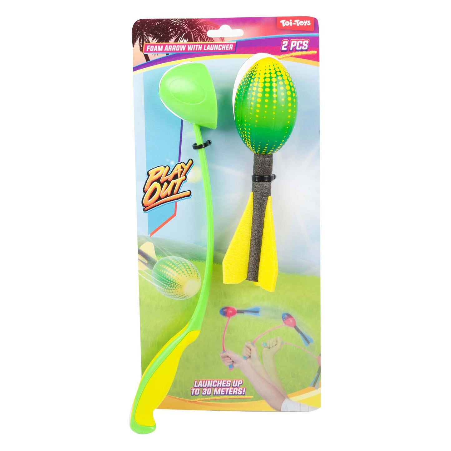 Toi-toys play out mini foampijl met werper 3 assorti
