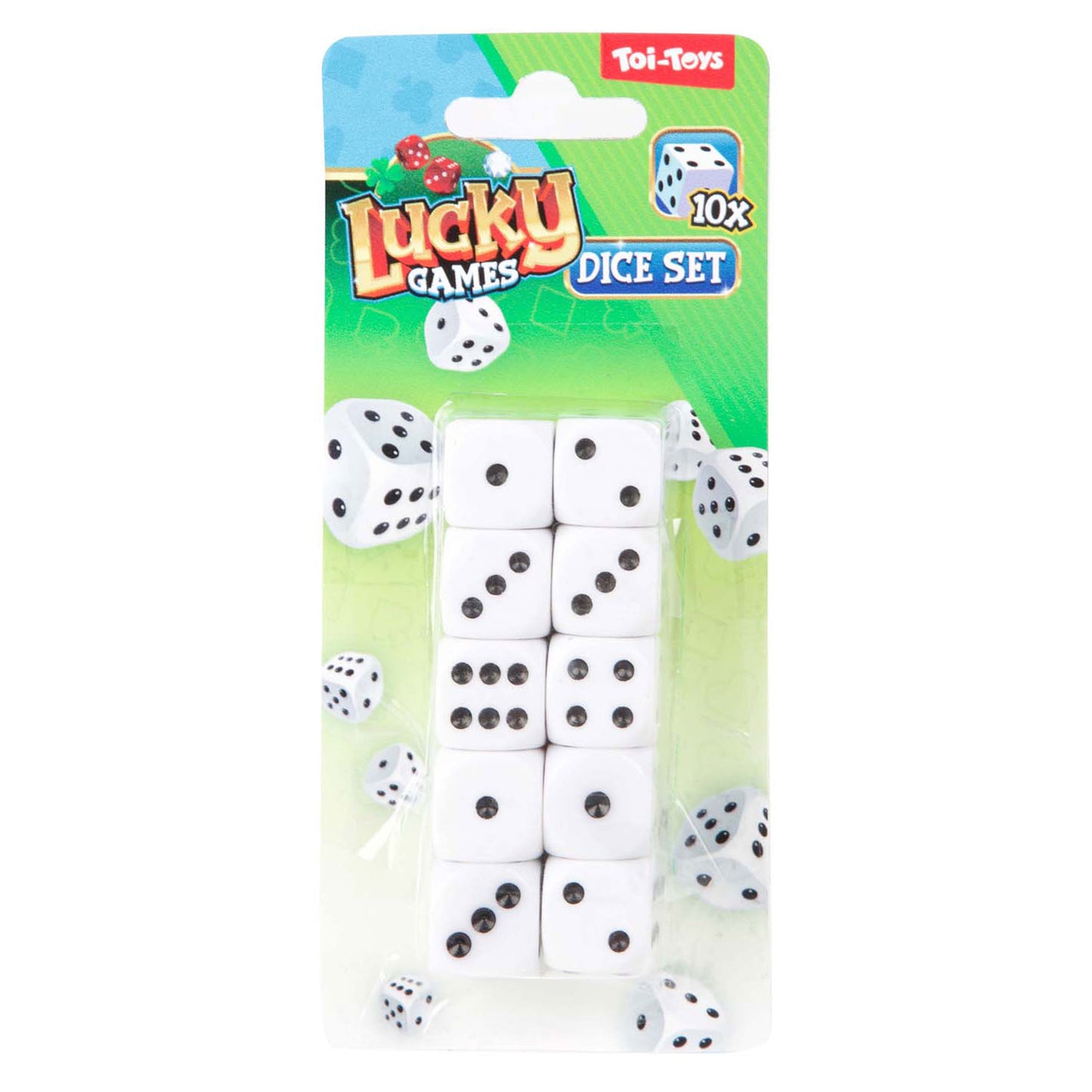 Toi-Toys Lucky Games Dobbelsteen en el mapa, 10st.