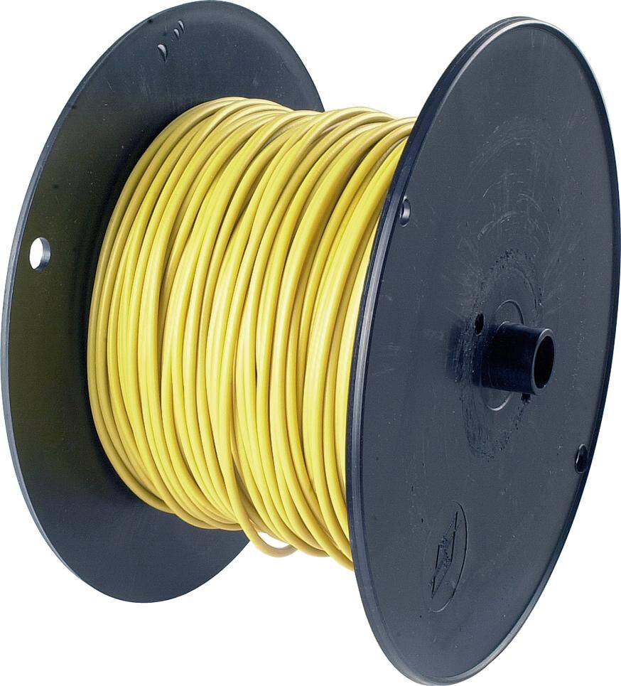 Herhth+Bens Cables vuela 0.75qmm Bobina amarilla de 100 m