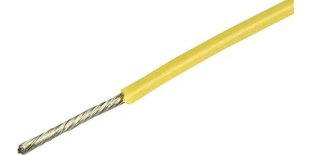 HERHTH+BENS ELETTRICE CAOLE SILICONE DELLA 5MTR giallo 0,5 mm.