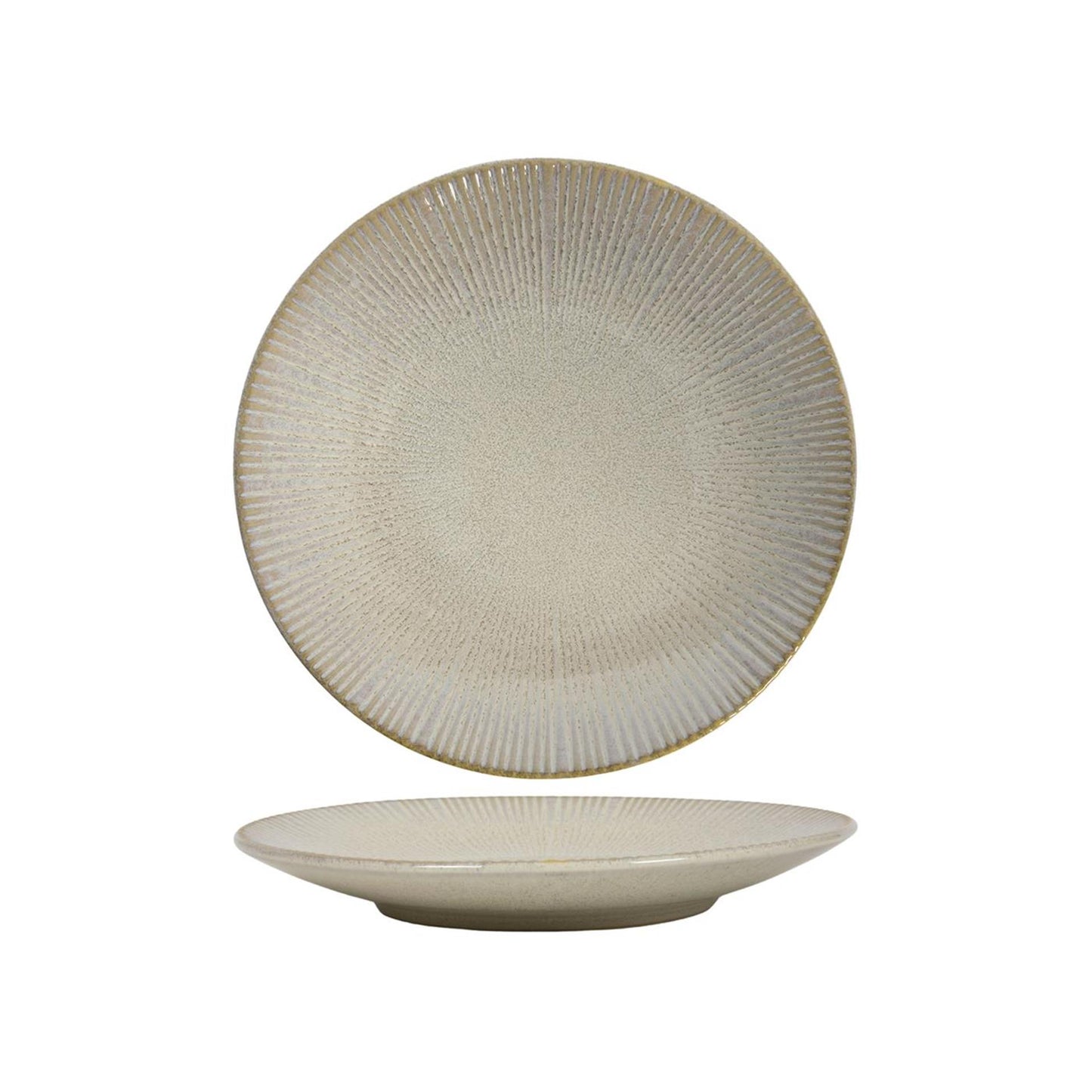 Piatto colazione righe beige oceano ø21cm