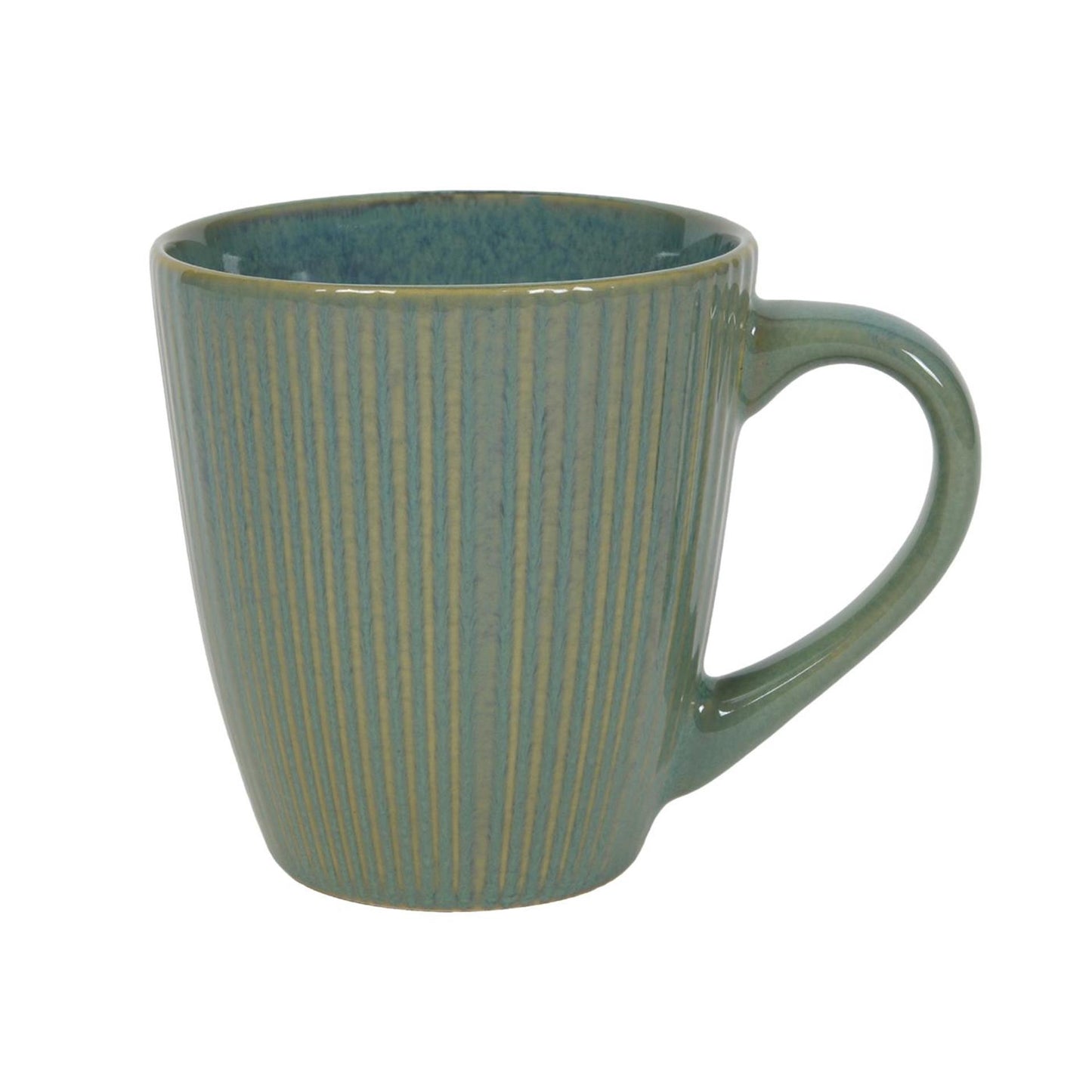 Taza de café líneas océano azul verde 340ml