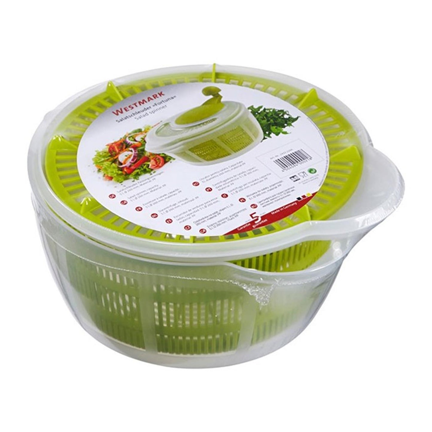 Westmark Fortuna centrifugador de ensalada 5l verde