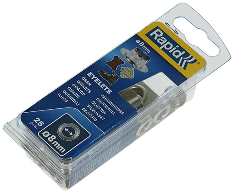 Rapid 1009445 - occhielli e2 - 8mm, 25 pz | 5 pezzi