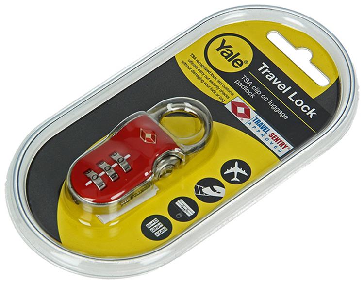 Yale 1018560 - lucchetto TSA clip-on rosso 1° standard sicurezza | 6 pezzi