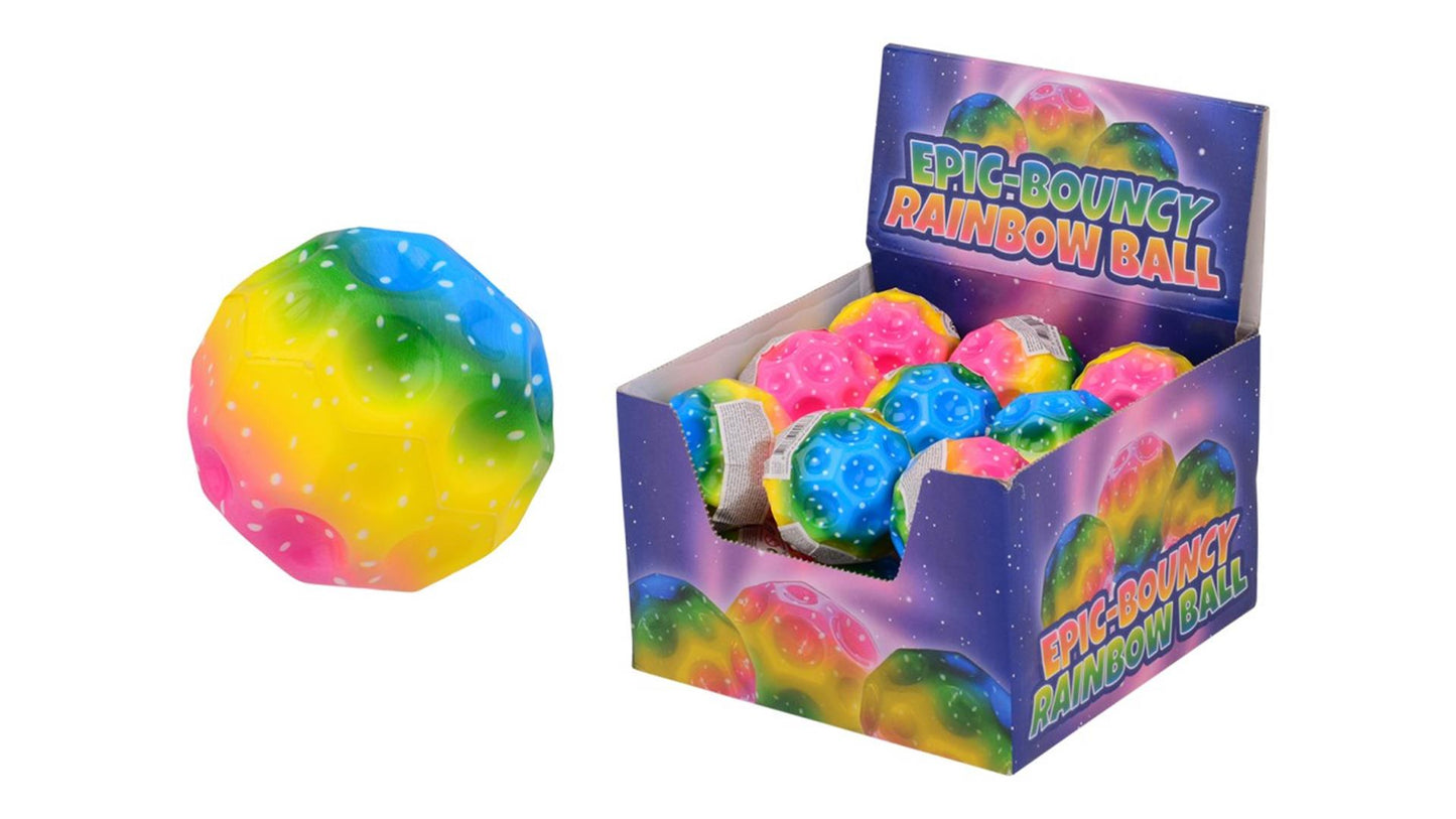 Johntoy che rimbalza la luna arcobaleno