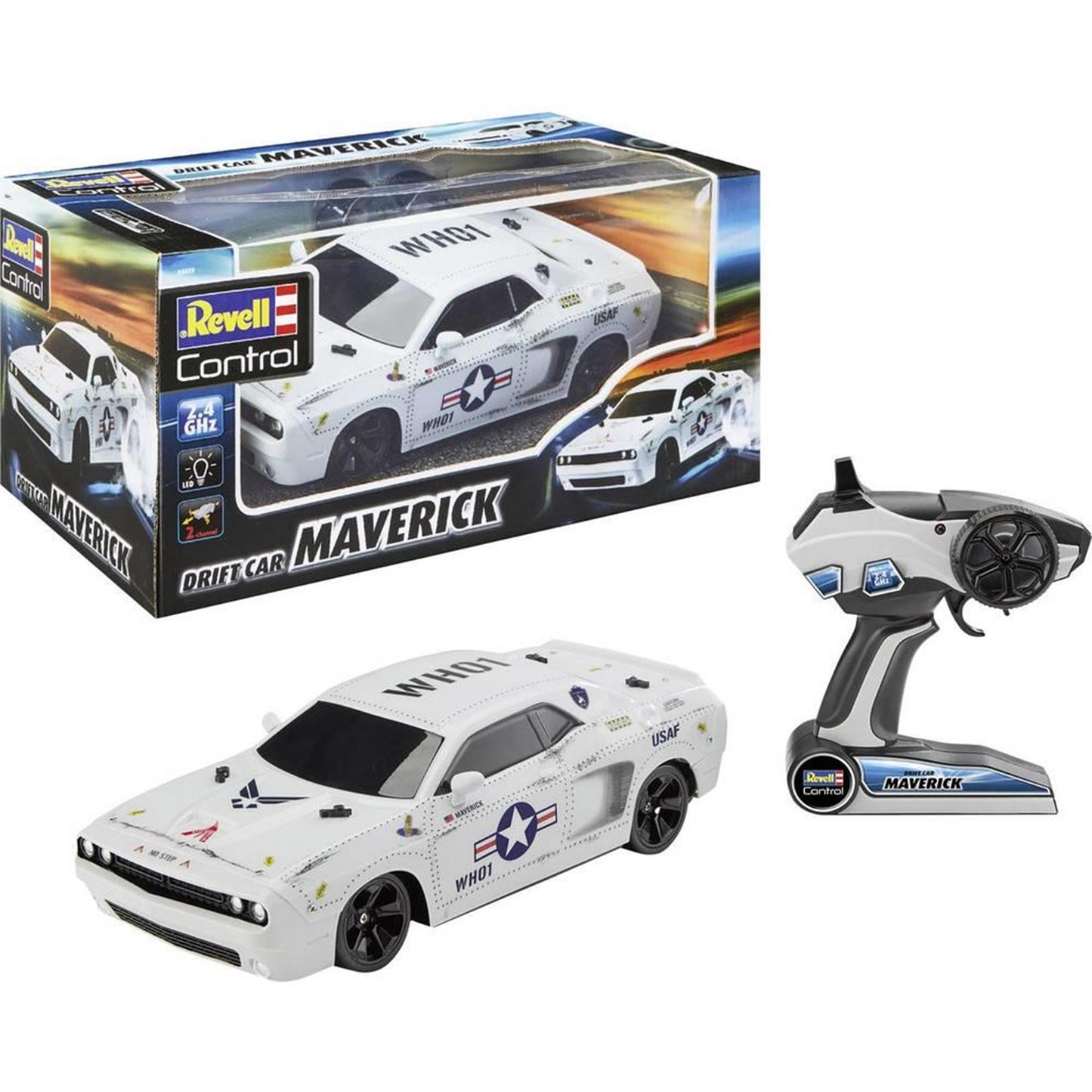 Revel rc modello di auto anticonformista con luce