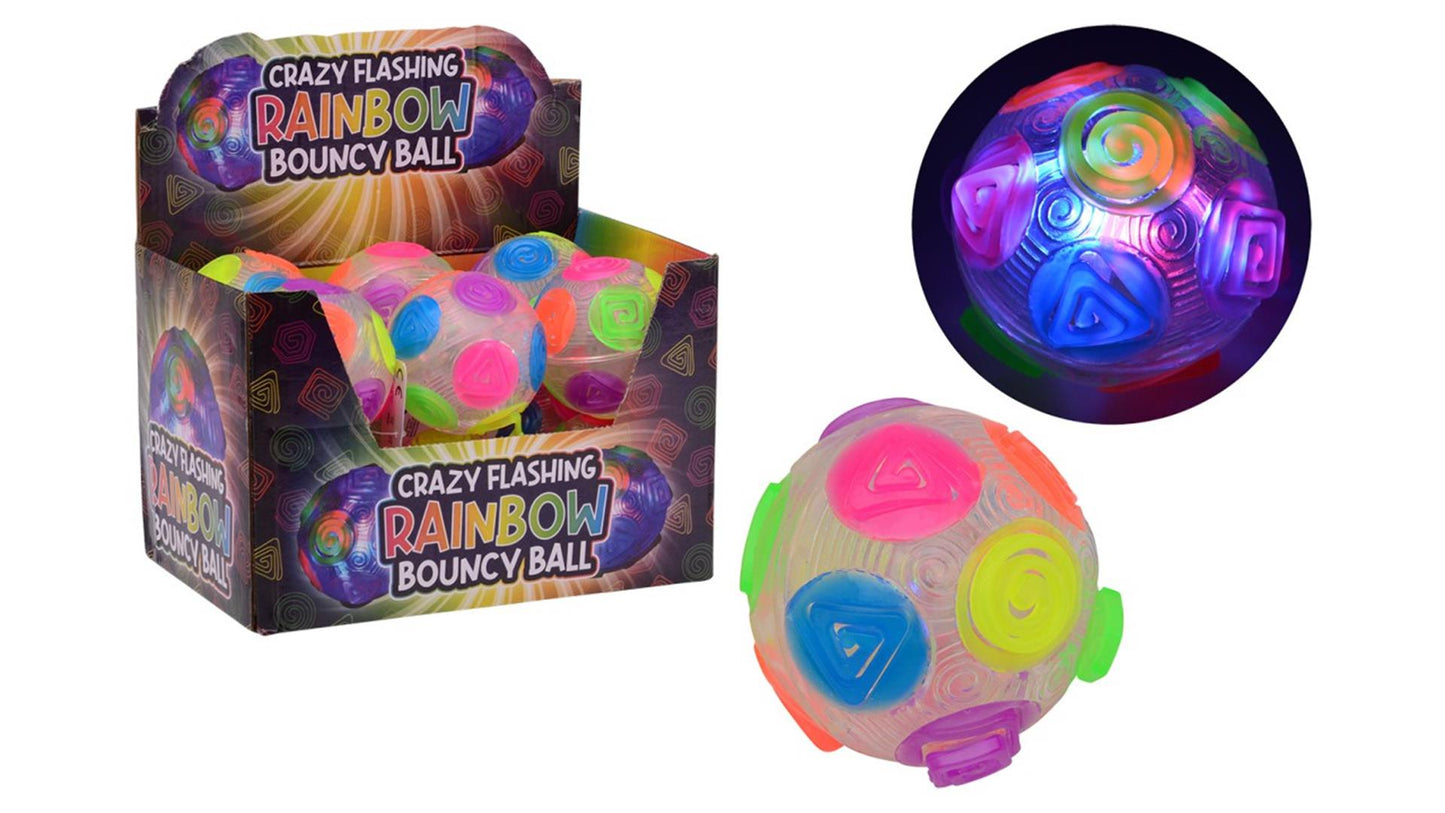 Johntoy Crazy Flashing Rainbow Stornner Ball with Light