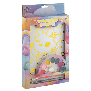 Set de acuarela gold art a4 que incluye 2 pinceles y pintura 2 surtidos | 4 piezas