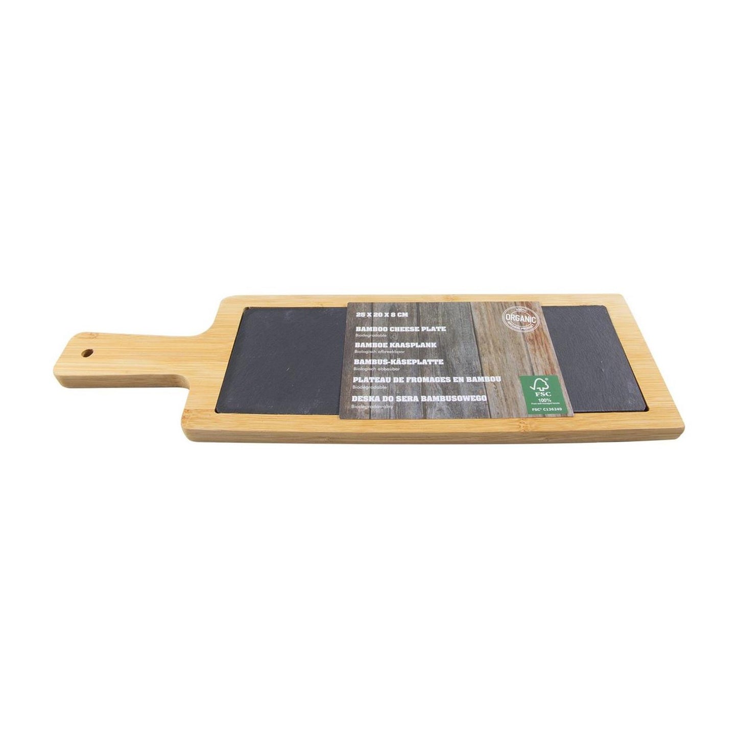 Tabla de servir pizarra de bambú 40x12cm