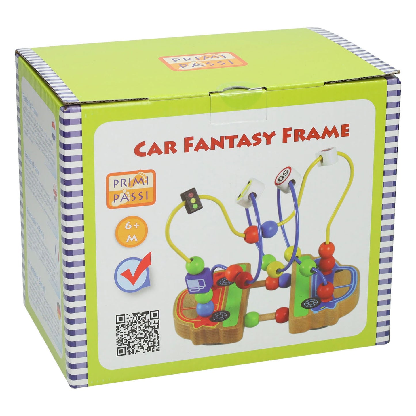 Cornice con perline floreali in legno Jonotoys primi passi