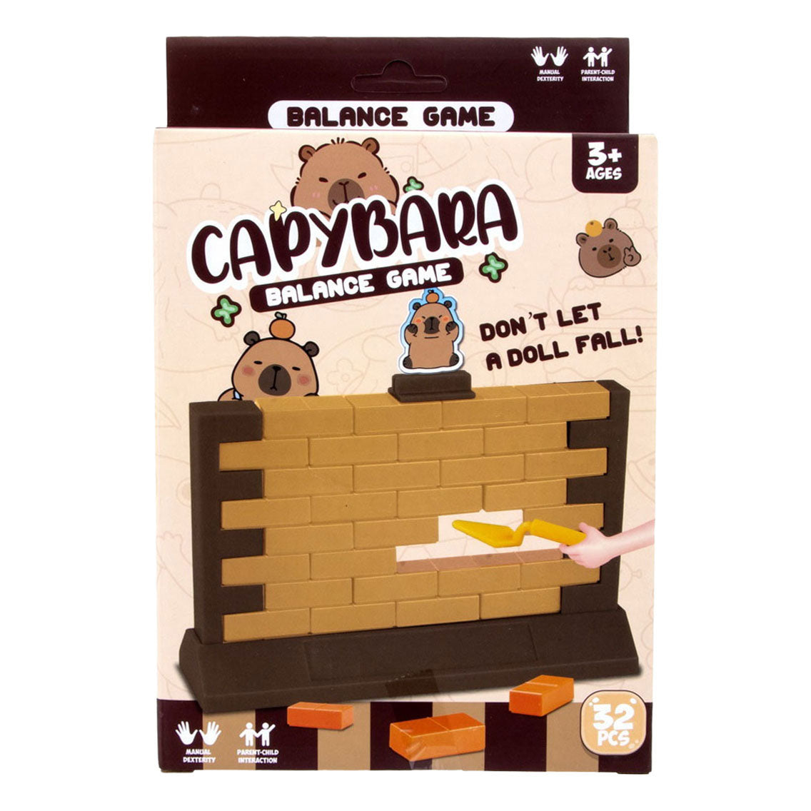 Jono Toys Gioco da parete con equilibrio di capibara