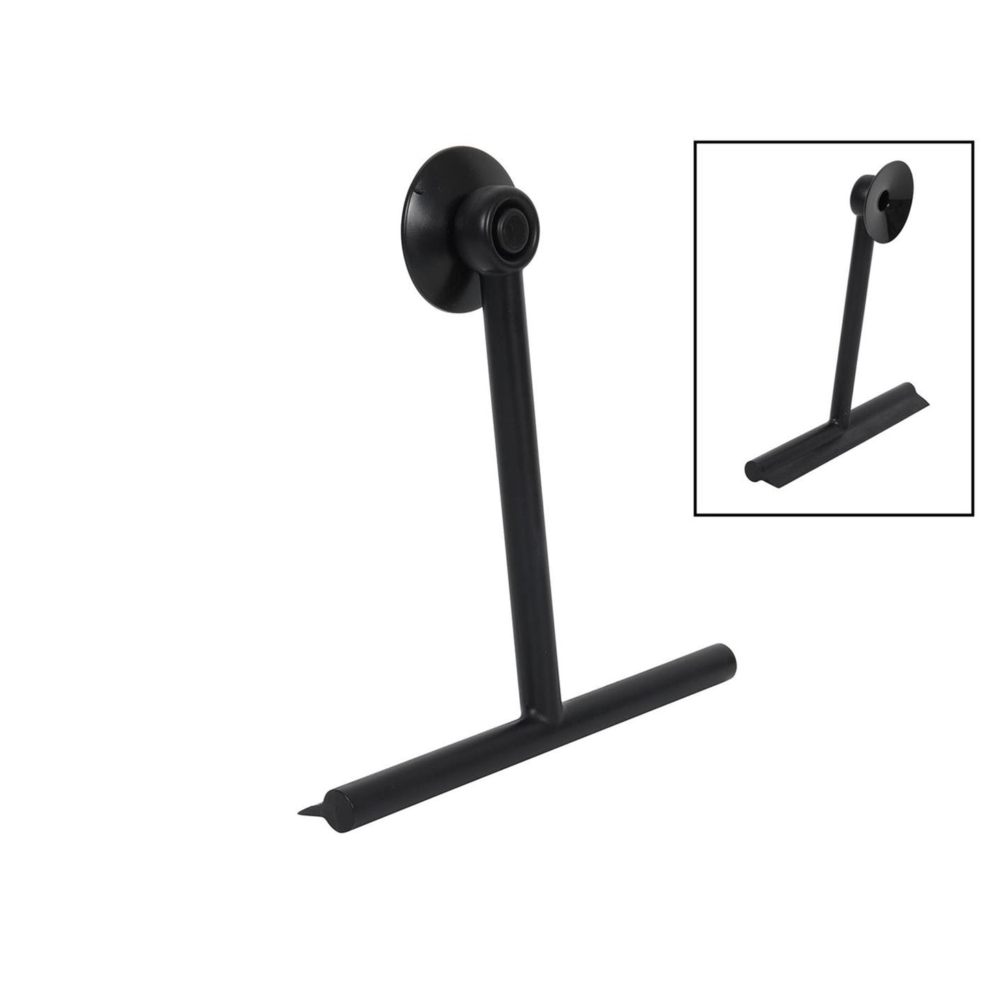 Limpiacristales de baño con ventosa negro