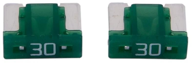 Dresselhaus mini-fuse 30a 2 pezzi. Verde chiaro a basso profilo