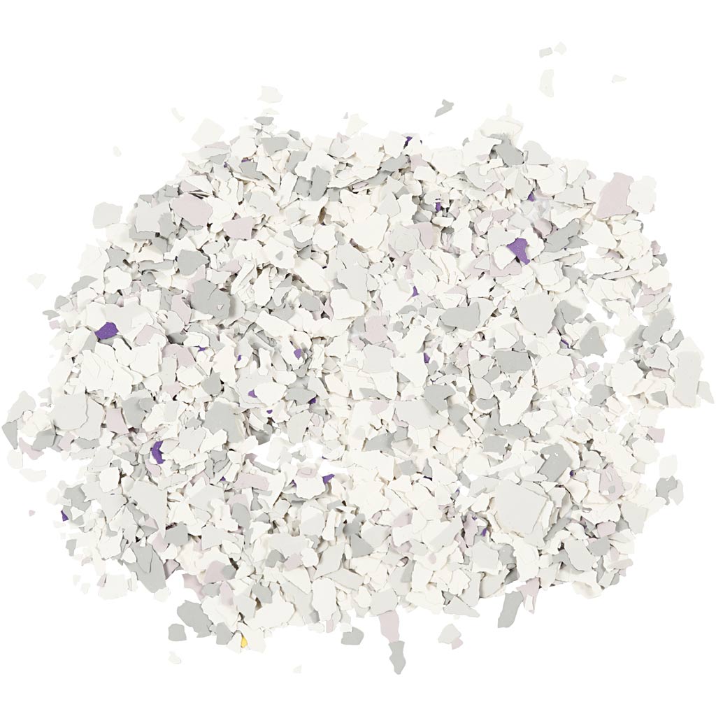 Escamas de terrazo, gris claro, 90 gr 1 caja