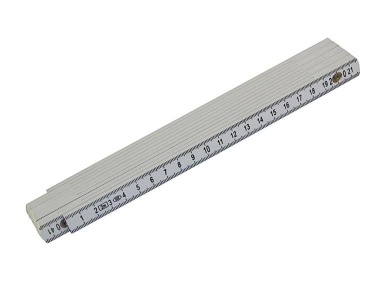 1010900 - metro plegable plastico abs blanco 2m | 20 piezas